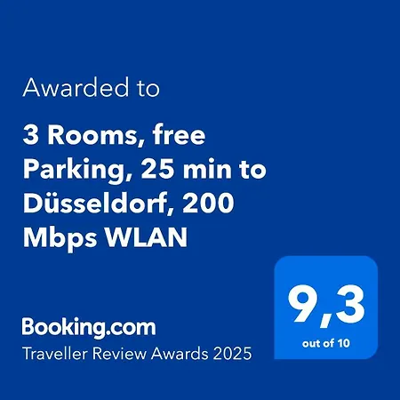 3 Rooms, Free Parking, 25 Min To Düsseldorf, 200 Mbps Wlan Duisburg
